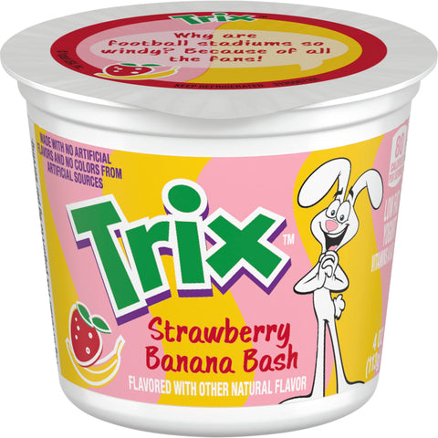 Yoplait Trix Strawberry Banana Bash Yogurt, 4 Ounce -- 48 per case.
