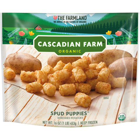 Cascadian Farm Spud Puppies Organic Crispy Golden Potato, 16 Ounce -- 12 per case.