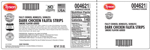 Chicken Strip Fajita Dark Meat 4621-0928
