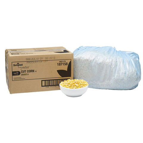 Simplot Golden Jubilee Cut Corn - 20 lb. bag, 1 bag per case