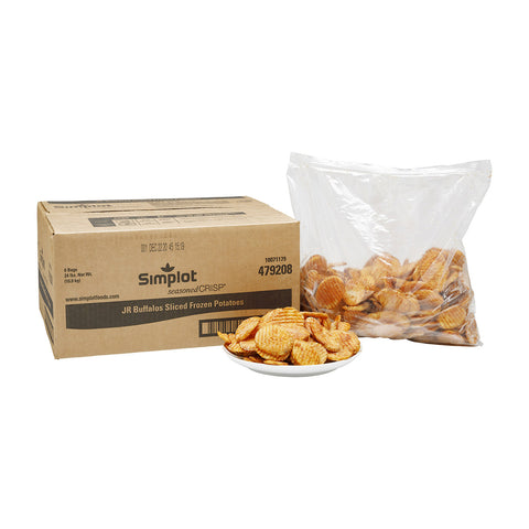 Simplot SeasonedCrisp JR Buffalo Slice French Fry, 4 Pound -- 6 per case.
