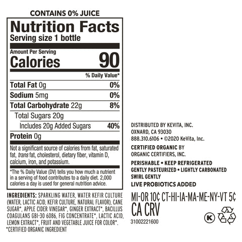 Kevita KEVITA ORG LEMON GINGER  12/15.2Z