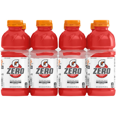 Gatorade DRINK GATORADE G ZERO FRUIT PUNCH PLASTIC BOTTLE