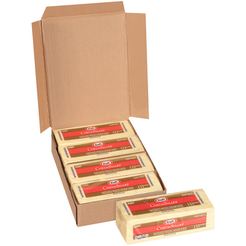 Kraft Chedasharp Sliced White Cheese, 5 Pound -- 4 per case.
