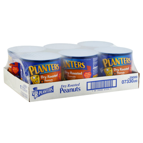 Planters Peanut Dry Roasted 6 Count, 52 Ounce Each