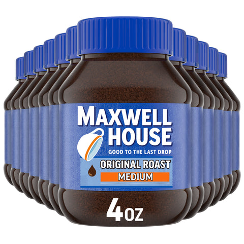 Maxwell House Instant Coffee - 4 oz. jar, 12 jars per case