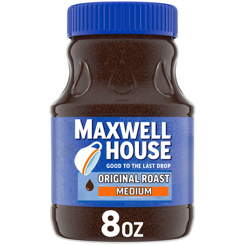 Maxwell House Original Instant Coffee, 8 Ounce -- 6 per case.