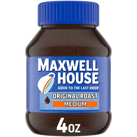 Maxwell House Instant Coffee - 4 oz. jar, 12 jars per case