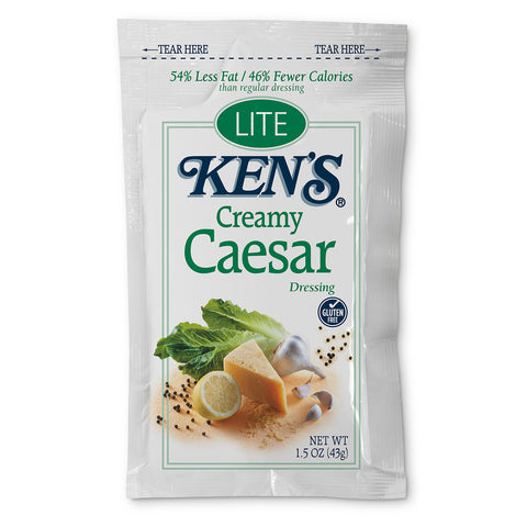 Ken's Foods DRESSING CREAMY CAESAR LITE SINGLE SERVE POUCH