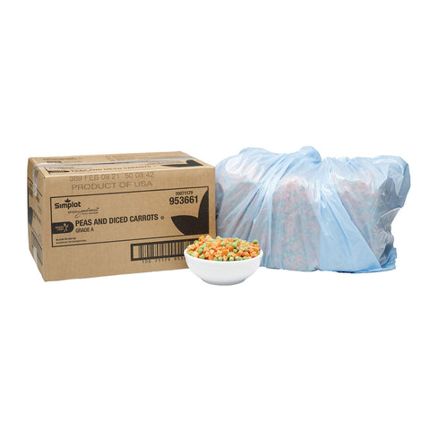 Simplot Peas & Diced Carrots - 20 lb. package, 1 package per case