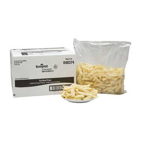 Conquest Delivery Plus Clear Coated Tin Roof Fries, 5 Pound -- 6 per case