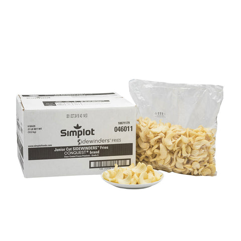 Simplot Sidewinders Junior Cut Sample Fries, 4.5 Pound -- 6 per case
