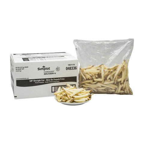 Conquest Delivery Plus Clear Coated Skin On Straight Cut Fries, 5 Pound -- 6 per case