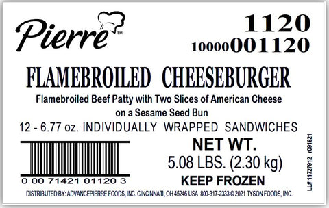 Sandwich Cheeseburger Jumbo Flamebroiled Fc Iw 1120