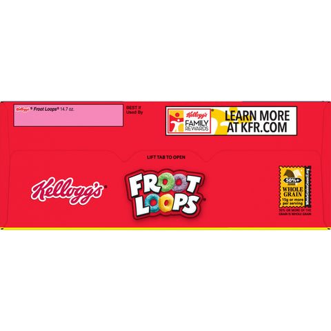 Kelloggs Froot Loops Cereal, 14.7 Ounce -- 12 per case.