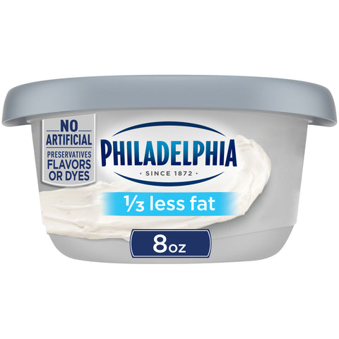 Philadelphia 1/3 Less Fat Cream Cheese, 8 Ounce -- 12 per case