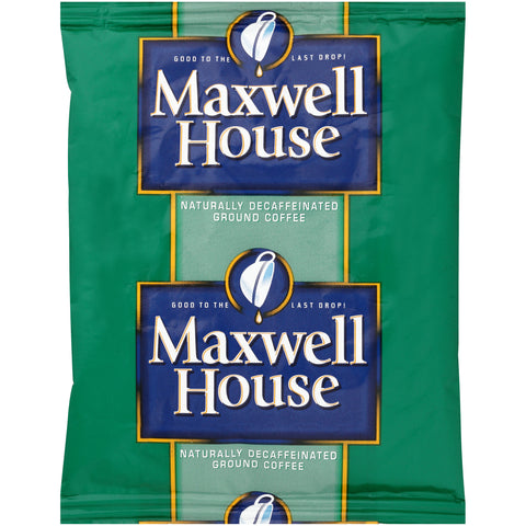 Maxwell House Decaffeinated Super High Yield Coffee - 1.25 oz. fractional pack, 128 packs per case