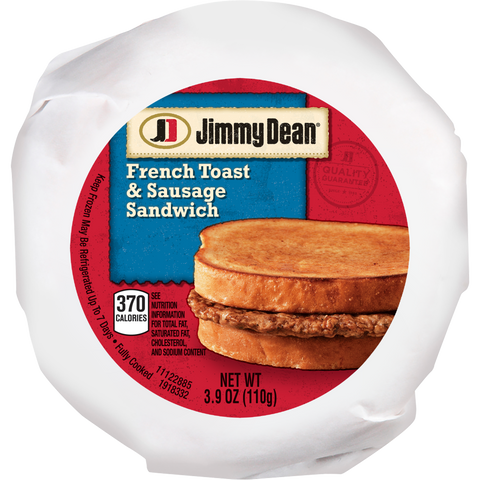 Jimmy Dean SANDWICH FRENCH TOAST & SAUSAGE 3.6 OZ 10000051366