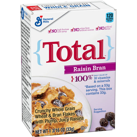 General Mills CEREAL TOTAL® RAISIN BRAN SINGLEPAK