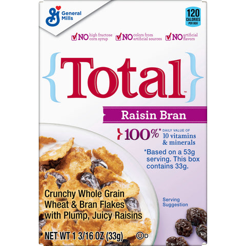 General Mills CEREAL TOTAL® RAISIN BRAN SINGLEPAK
