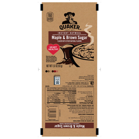 Quaker® CEREAL INSTANT OATS MAPLE BROWN SUGAR