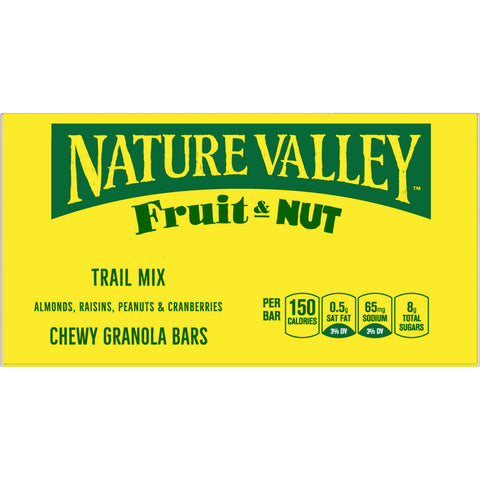 Nature Valley Fruit and Nut Chewy Trail Mix Bar - 1.2 oz. bar, 128 per case