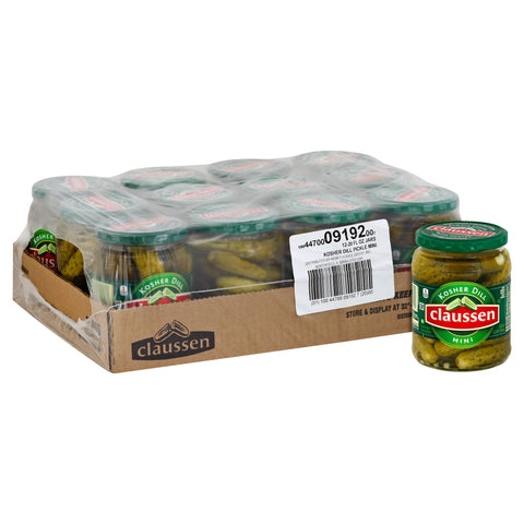 Pickle Kosher Mini Dill Glass Jar Refrigerated
