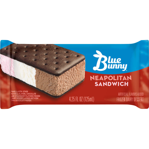 Blue Bunny ICE CREAM SANDWICH NEAPOLITAN