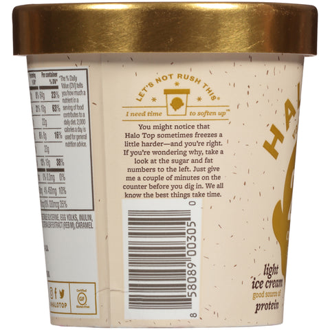 Velvet Ice Cream ICE CREAM VANILLA BEAN HALO TOP PINT