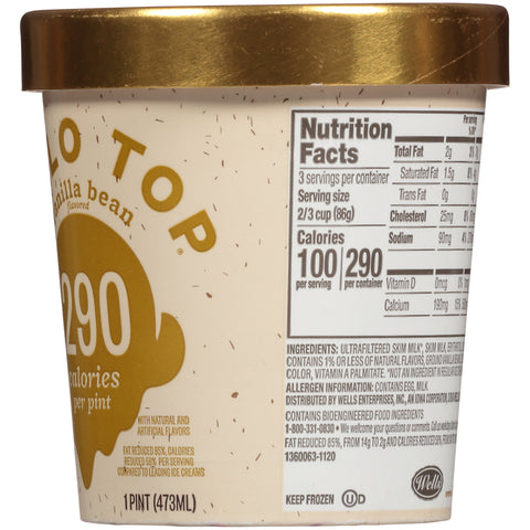 Velvet Ice Cream ICE CREAM VANILLA BEAN HALO TOP PINT