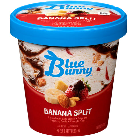 Blue Bunny ICE CREAM BANANA SPLIT