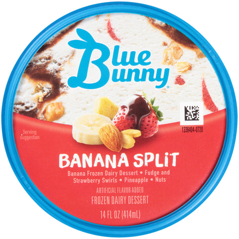 Blue Bunny ICE CREAM BANANA SPLIT