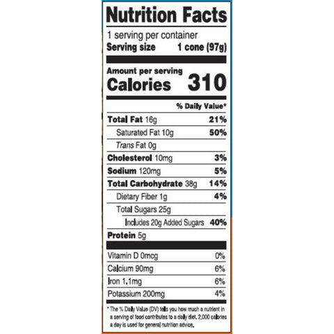 Blue Bunny Caramel Lovers Ice Cream Cone, 4.6 Ounce -- 24 per case