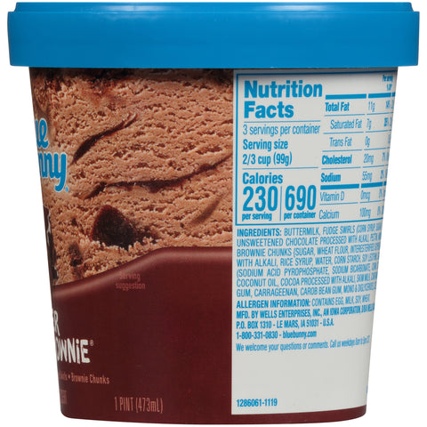 Blue Bunny ICE CREAM SUPER FUDGE BROWNIE® PREMIUM