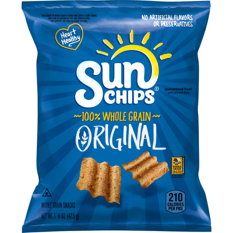 Sunchips Original Whole Grain Potato Chips, 1.5 Ounce -- 64 per case.