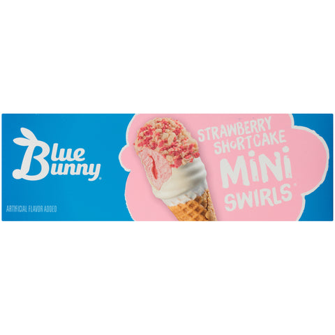 Blue Bunny ICE CREAM CONE MINI SWIRL STRAWBERRY