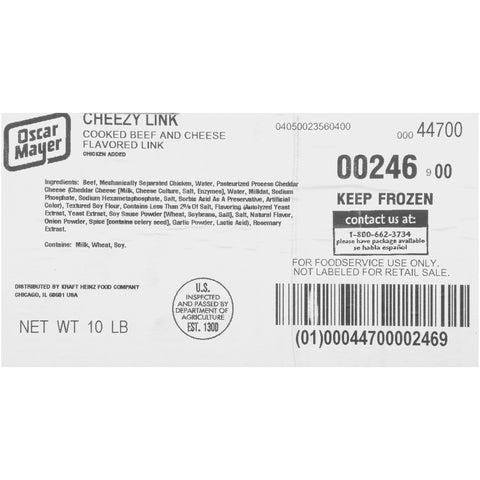 Oscar Mayer CHEESEBURGER LINK 5:LB 5.2