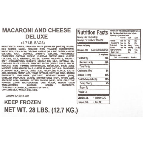 Quality Chef® MACARONI & CHEESE DELUXE 213040/78001278