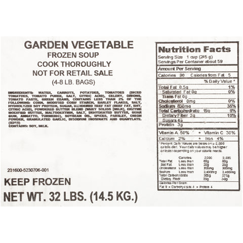 Chef Francisco Garden Vegetable Soup, 8 Pound -- 4 per case