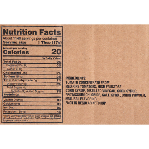 Heinz Low Sodium Ketchup, 114 Ounce.