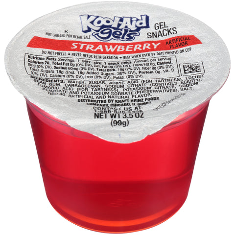 Handi Snacks Strawberry Gelatin 4 Pack 12 Case 14 Ounce