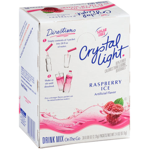 Crystal Light Raspberry On The Go Drink 120 Case .94 Pound
