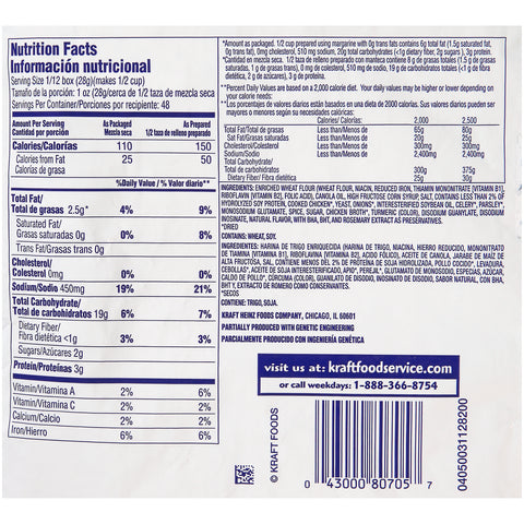 Stove Top Flexible Serving Chicken Stuffing 6 Case 48 Ounce