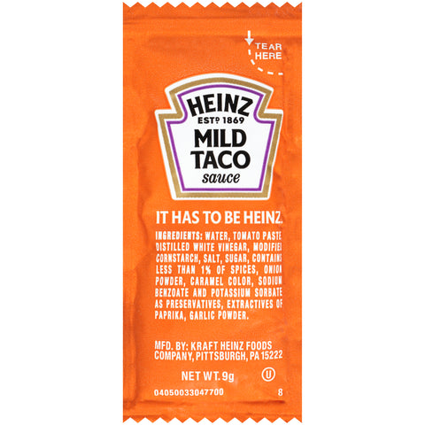 Sauce Taco Mild Single Serve Packet 532400/78000718
