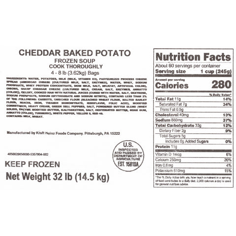 Chef Francisco Cheddar Baked Potato Soup, 8 Pound -- 4 per case