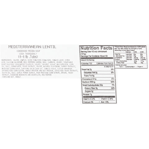 Chef Francisco® SOUP MEDITERRANEAN LENTIL