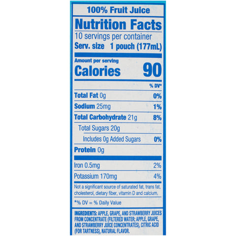 Capri Sun 100 Percent Juice Berry Juice Pouch, 6 Ounce -- 40 per case