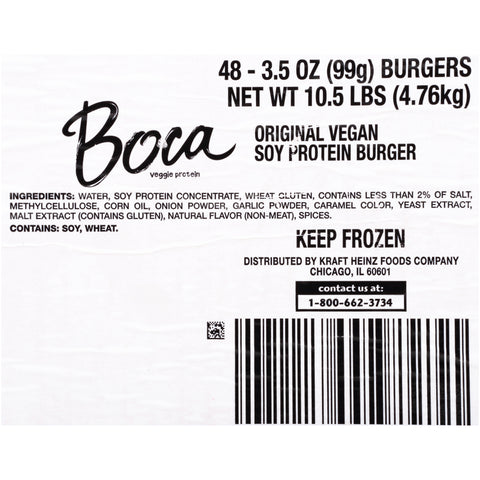 Veggie Patty Vegan Original Burger 3.5 Oz