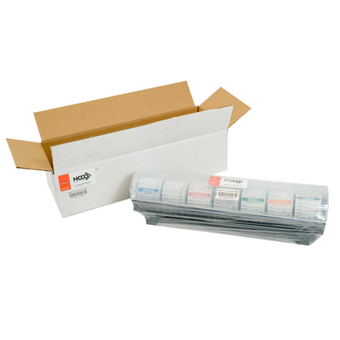 National Checking Labelocker Durable Plastic Dispenser with 7 Rolls of the 2x2 Day of the Week Removable Labels.