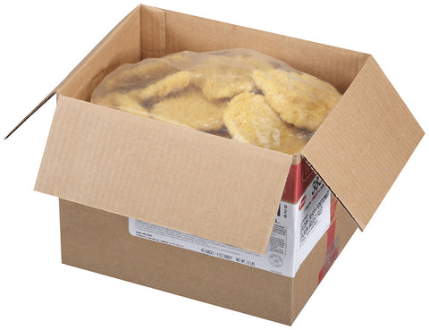 Tyson Red Label Select Cut Golden Crispy Breaded Chicken Breast Portioned Filet, 4 Ounce -- 2 per case.